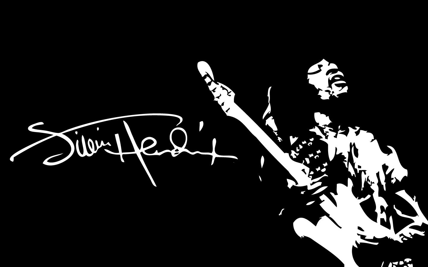 men, Singer, Jimi Hendrix, Guitar, Blues rock, Legends, Afro, Minimalism, Artwork, Monochrome, Signatures, White, Black background, Playing, Musicians Wallpaper