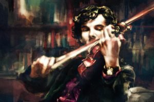 Benedict Cumberbatch, Alicexz, Violin, Sherlock, Sherlock Holmes, Artwork