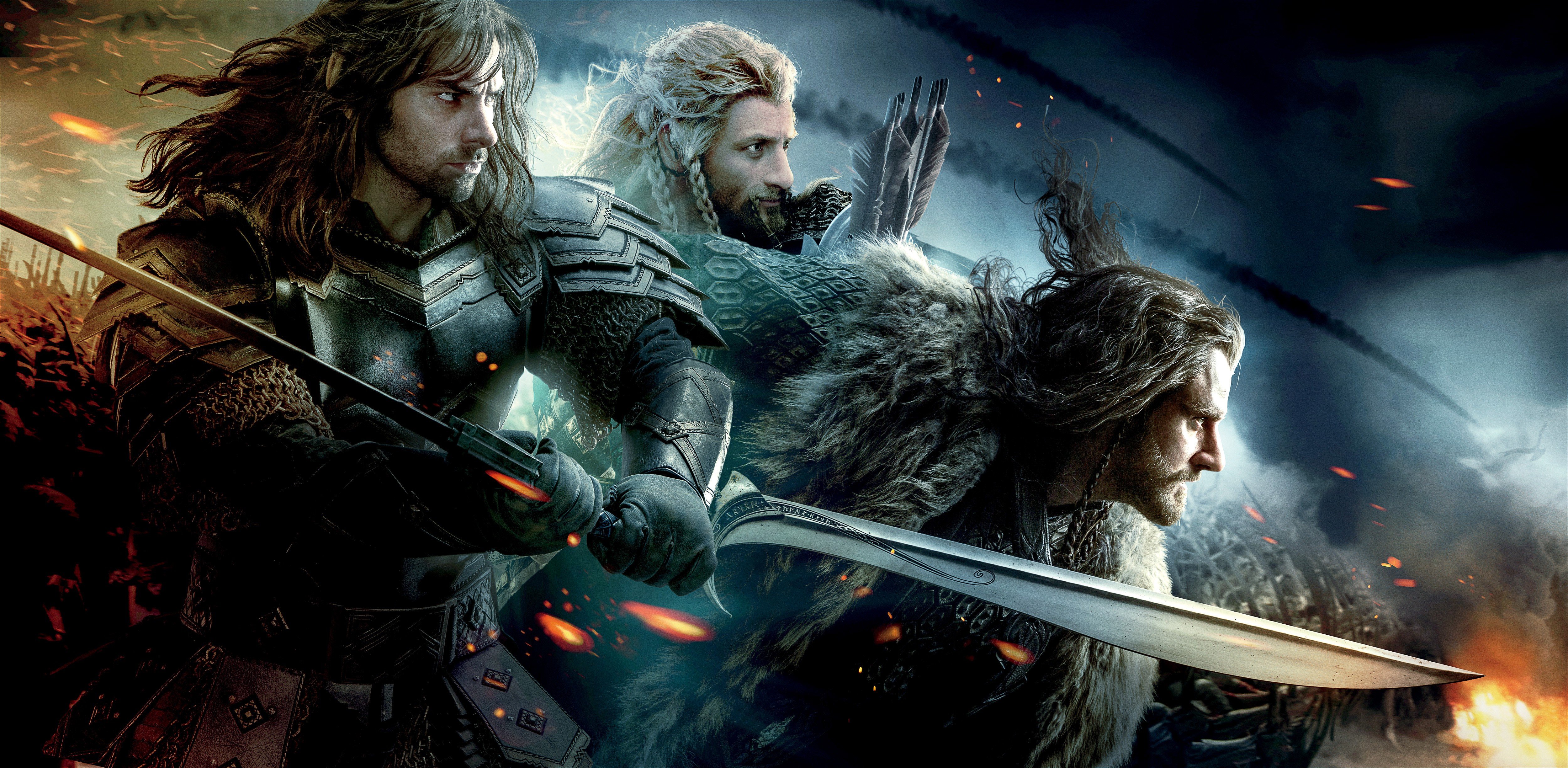 movies, The Hobbit, The Hobbit: The Battle of the Five Armies, Thorin Oakenshield, Dwarfs Wallpaper