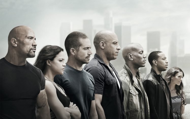 Furious 7, Fast and Furious, Paul Walker, Vin Diesel, Dwayne Johnson, Ludacris, Tyrese Gibson, Movies HD Wallpaper Desktop Background