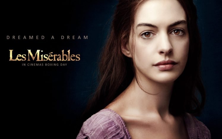 Anne Hathaway, Les Miserables, Brown eyes HD Wallpaper Desktop Background