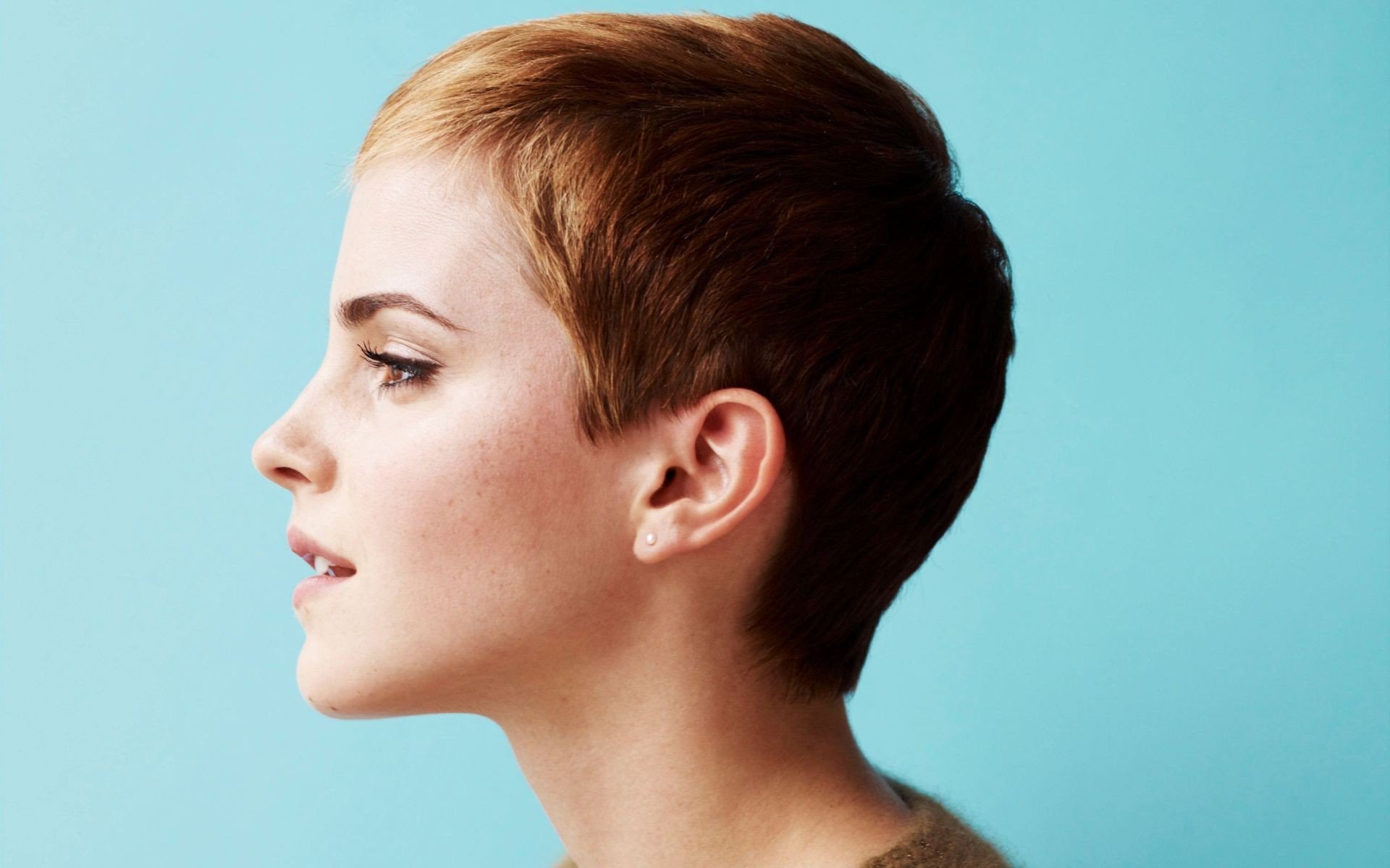 Emma Watson, Women, Actress, Face, Short hair Wallpaper