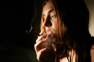 women, Brunette, Smoking, Kira W