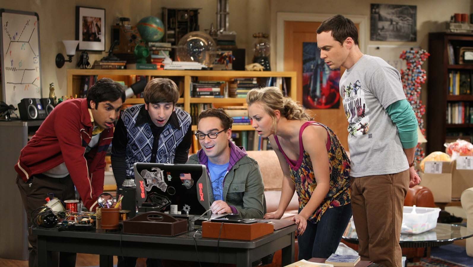 The Big Bang Theory, Sheldon Cooper, Raj Koothrappali, Leonard Hofstadter, Howard Wolowitz, Penny, Kaley Cuoco Wallpaper