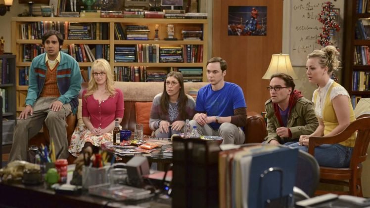 The Big Bang Theory, Sheldon Cooper, Raj Koothrappali, Leonard Hofstadter, Penny, Bernadette Rostenkowski, Amy Farrah Fowler, Kaley Cuoco HD Wallpaper Desktop Background