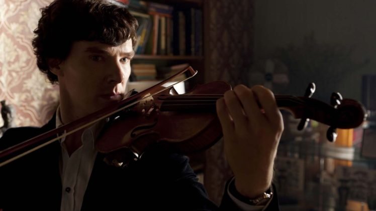 Benedict Cumberbatch, Sherlock, Actor, Men, Violin HD Wallpaper Desktop Background