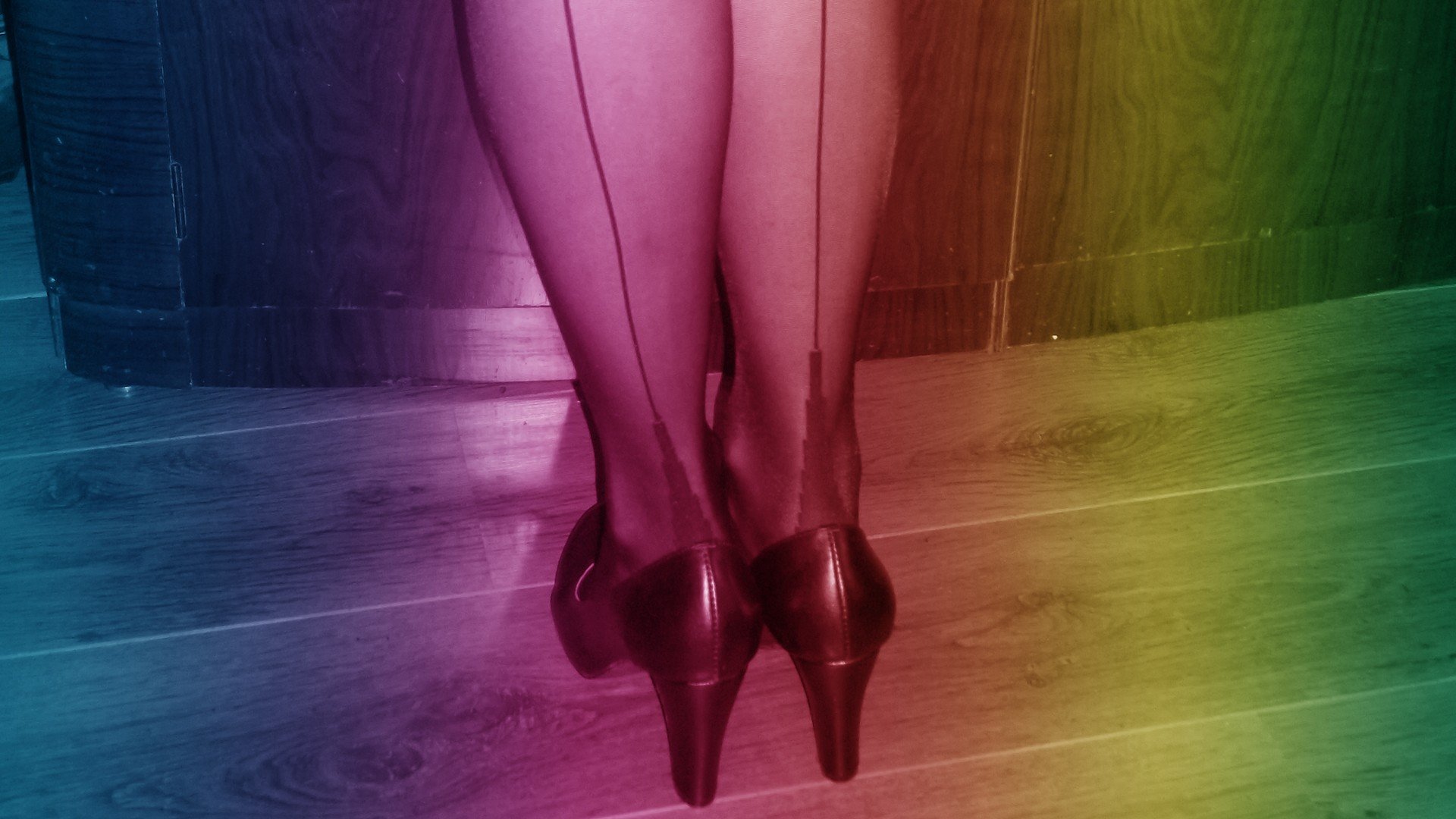 heels, Stockings, Colorful Wallpaper