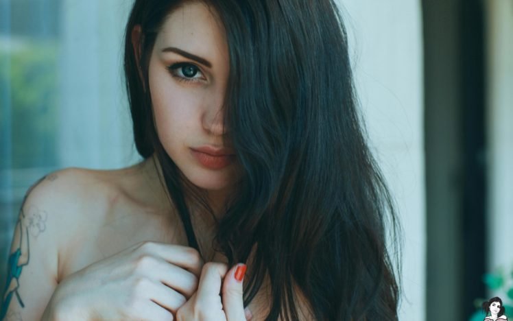 Suicide Girls, Arwen Suicide, Nude, Women, Dark hair, Tattoo, Blue eyes HD  Wallpapers / Desktop and Mobile Images & Photos