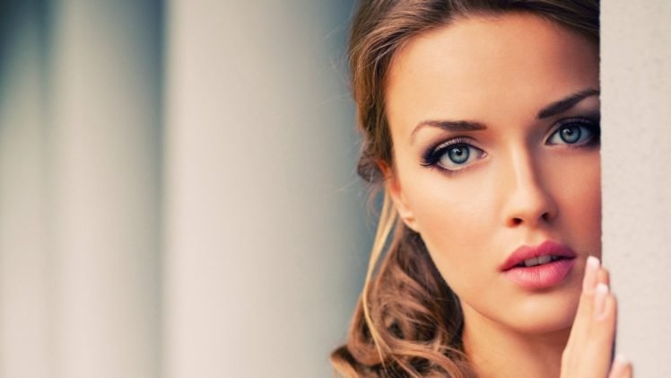 women, Closeup, Blue eyes, Face HD Wallpaper Desktop Background