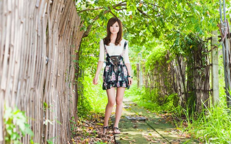 women, Asian, Dress, Women outdoors, Mikako Zhang Kaijie HD Wallpaper Desktop Background