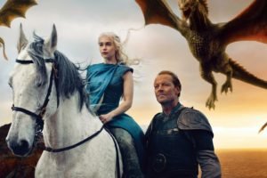 Game of Thrones, Emilia Clarke, Daenerys Targaryen, Dragon