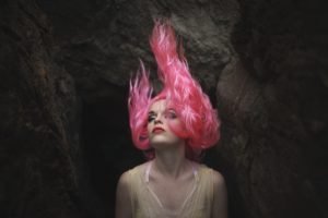 model, Women, Pink hair