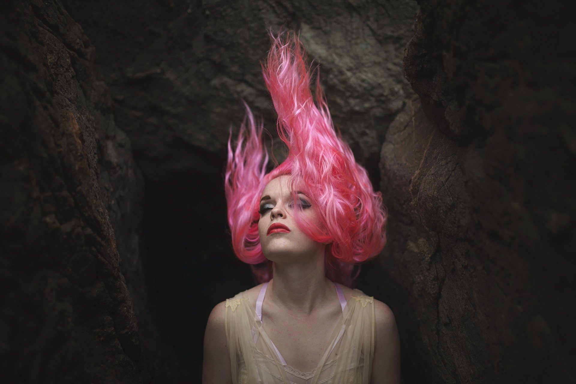 model, Women, Pink hair Wallpaper