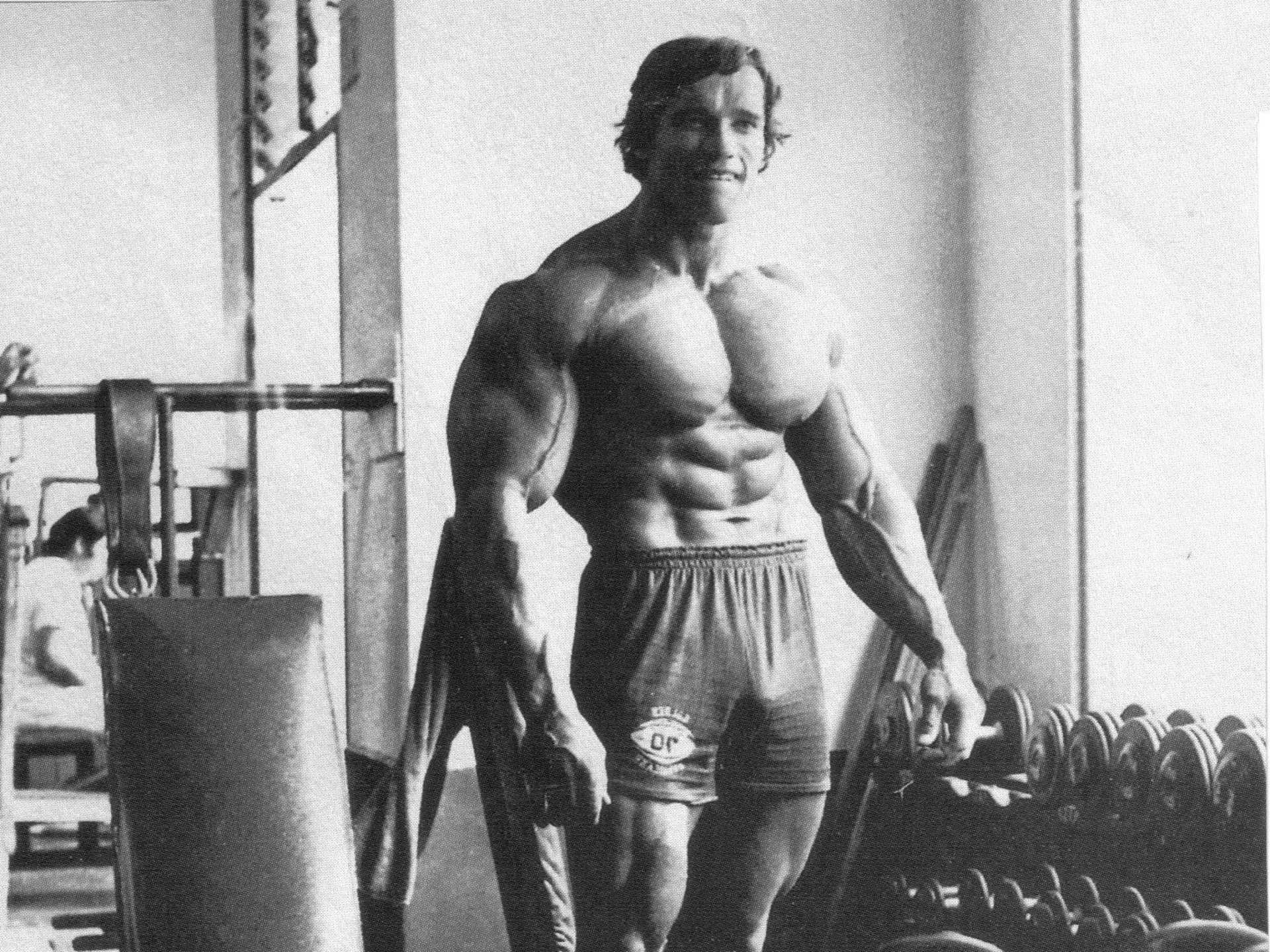Arnold Schwarzenegger Bodybuilding Bodybuilder Working Out Exercise