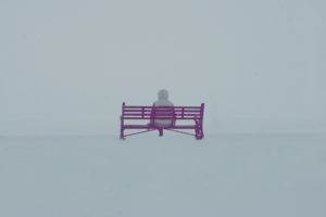 bench, People, Landscape, Winter, Snow