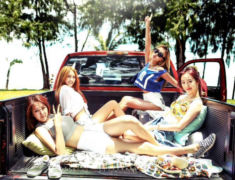 Sistar Kpop, South Korea, Asian, Women, Car, Group of women HD Wallpaper Desktop Background