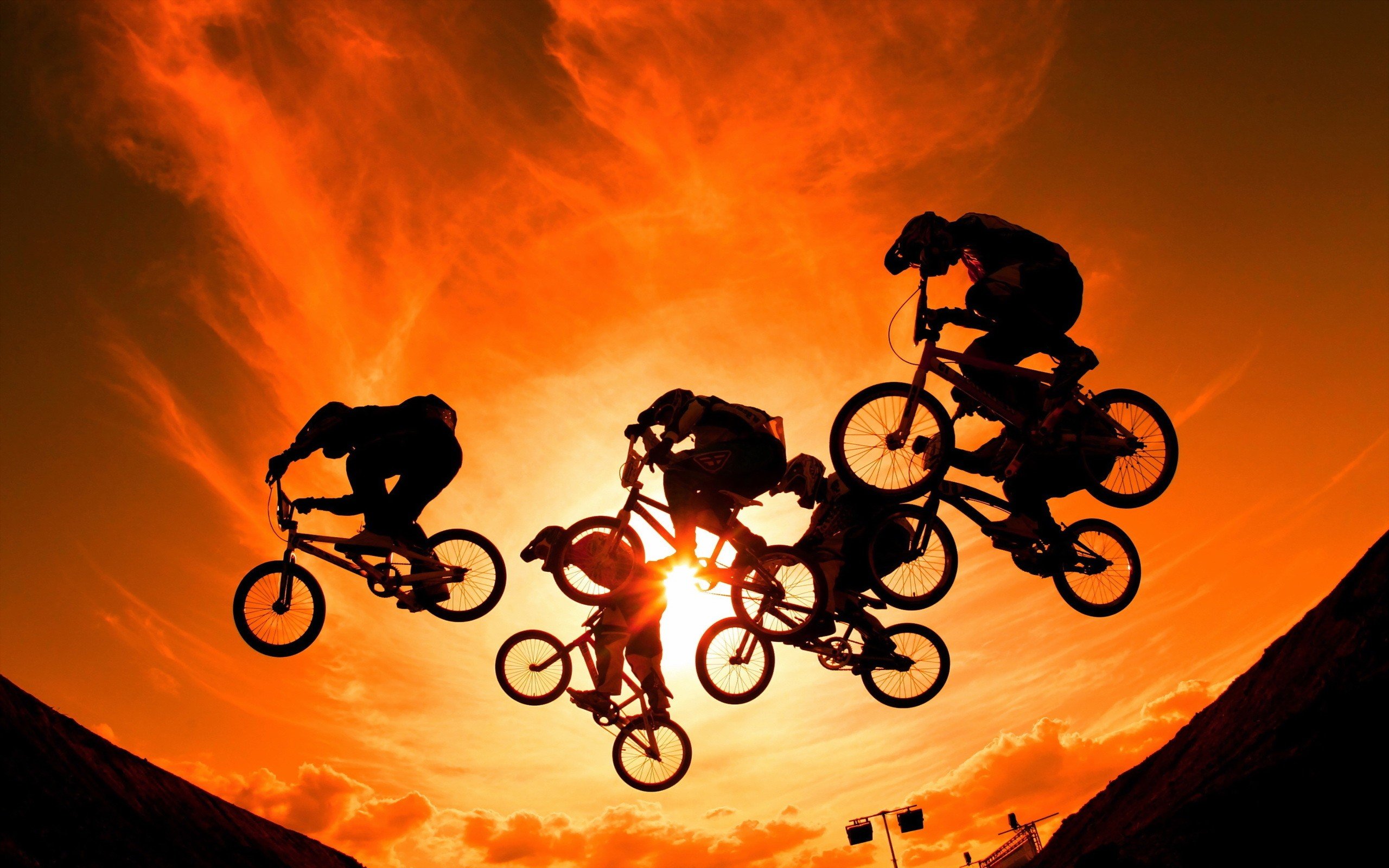 men, Bicycle, Sun, Sports Wallpaper