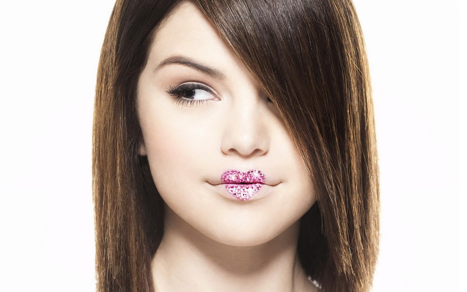 lips, Selena Gomez Wallpaper