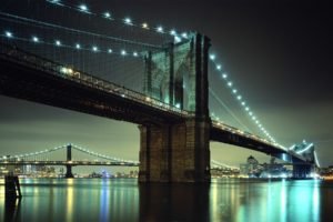 city, Brooklyn Bridge, New York City, Bridge