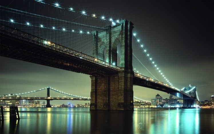 city, Brooklyn Bridge, New York City, Bridge HD Wallpaper Desktop Background