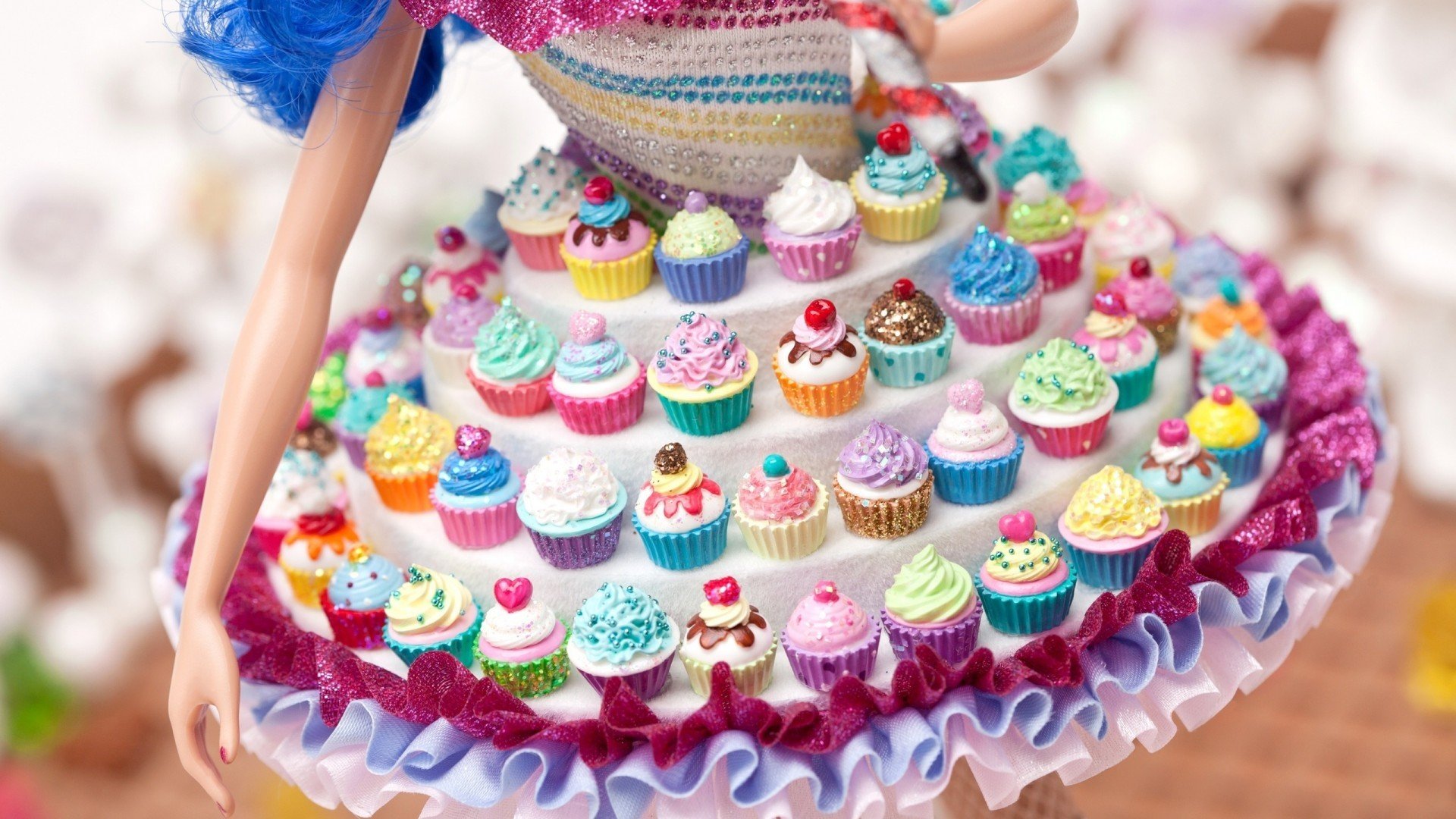 closeup, Cupcakes, Skirt Wallpaper