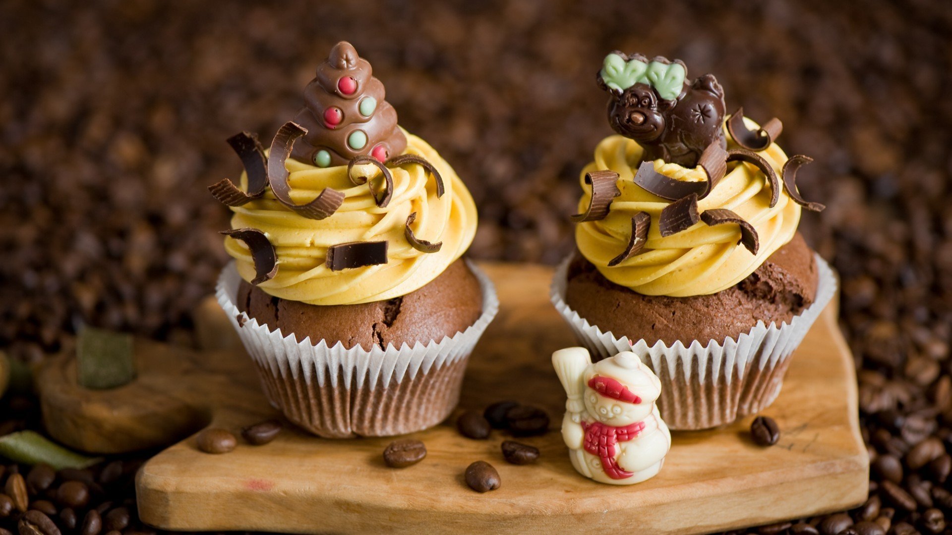 cupcakes, Food, Desserts, Chocolate Wallpaper