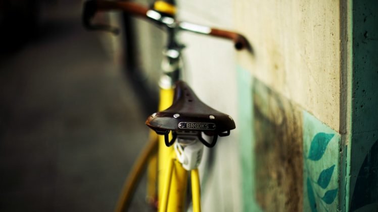 bicycle, Blurred, Brooks saddle HD Wallpaper Desktop Background