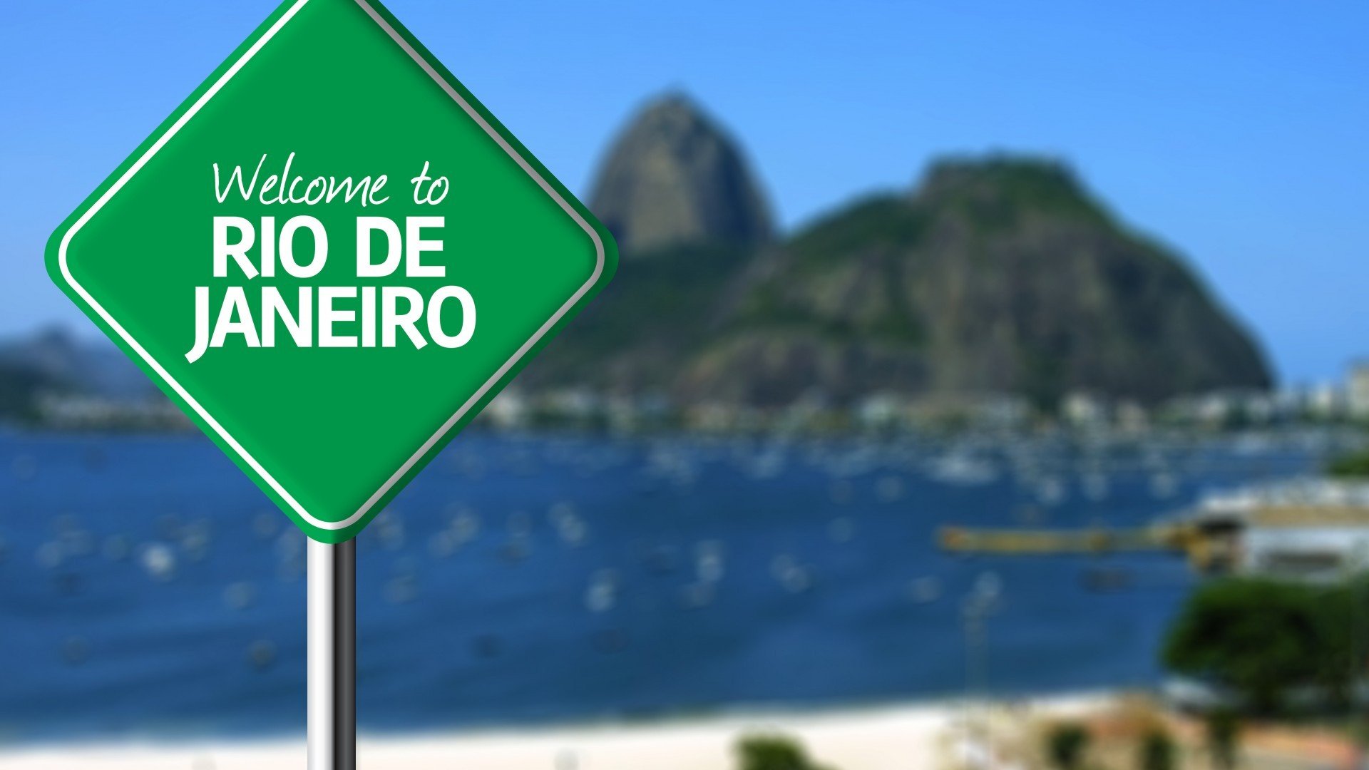 Rio de Janeiro, Signs, Blurred Wallpaper