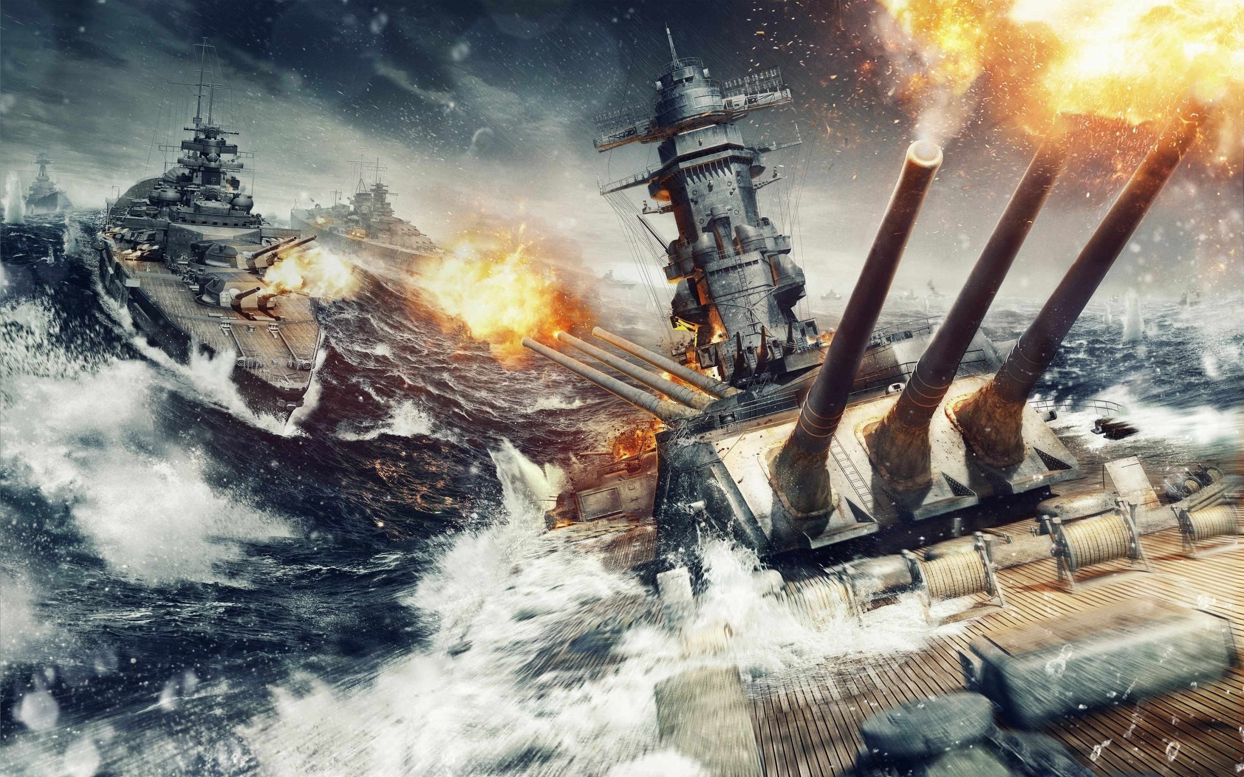 World of Warships, Ship, Battle Wallpaper