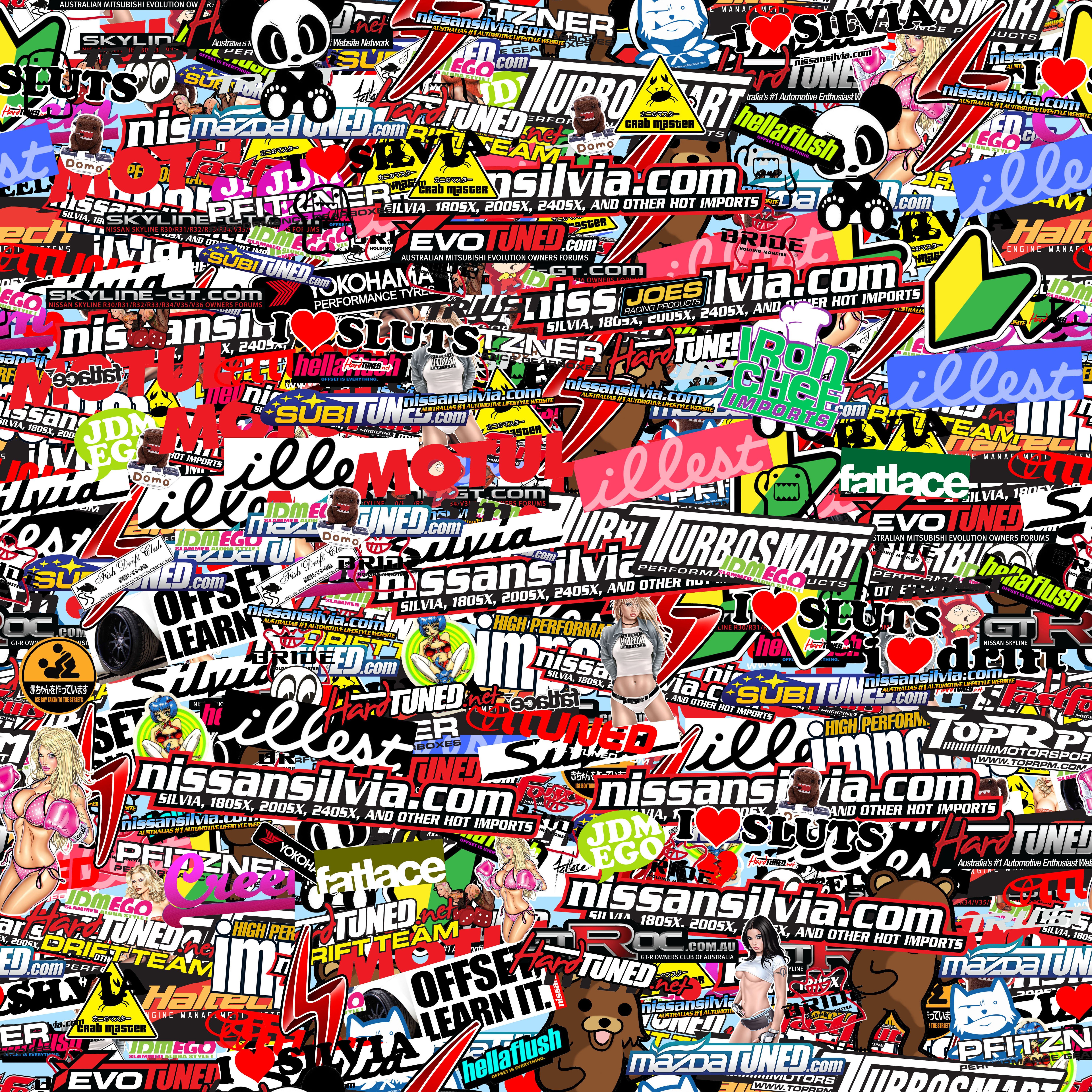 sticker bomb bombs 4k stickerbomb sticks wallpapers desktop resolution assorted logos illustration screen mobile hardtuned