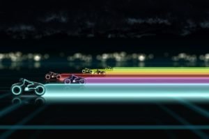 colorful, Tron, Light Cycle