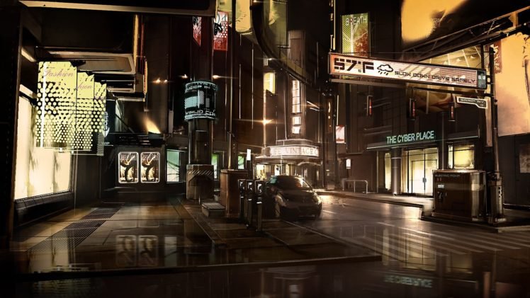 cyberpunk, Deus Ex, Concept art HD Wallpaper Desktop Background