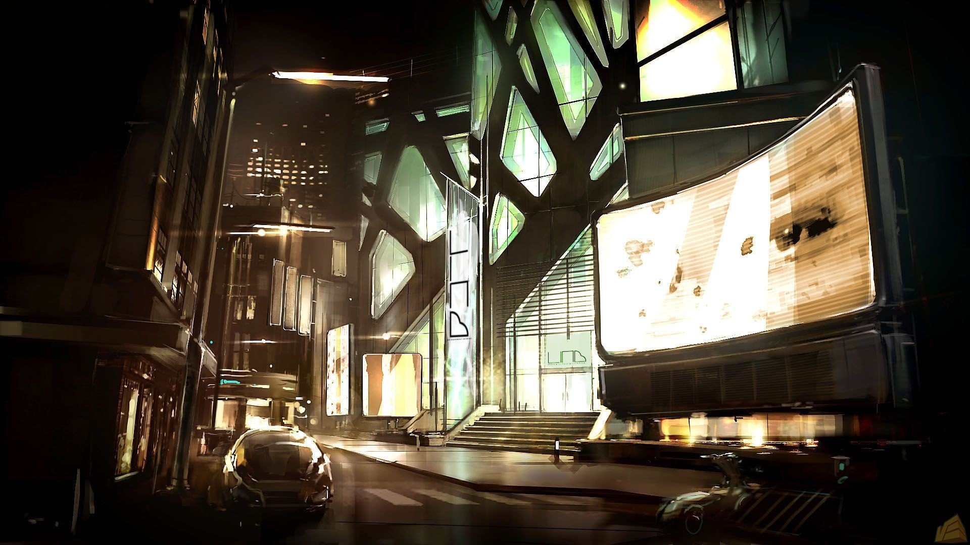 cyberpunk, Deus Ex: Human Revolution, Concept art Wallpaper