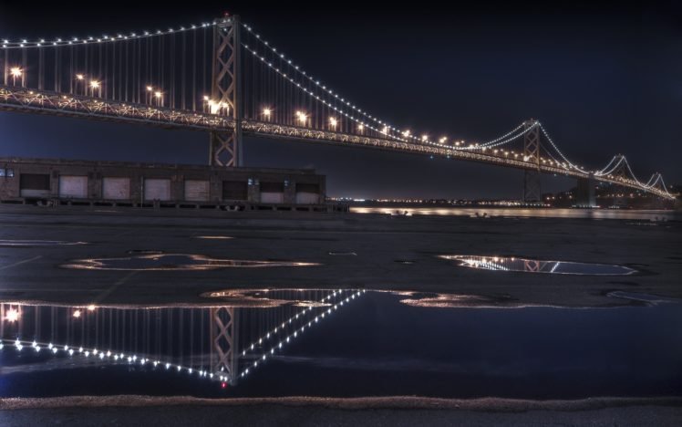 bridge, Night HD Wallpaper Desktop Background