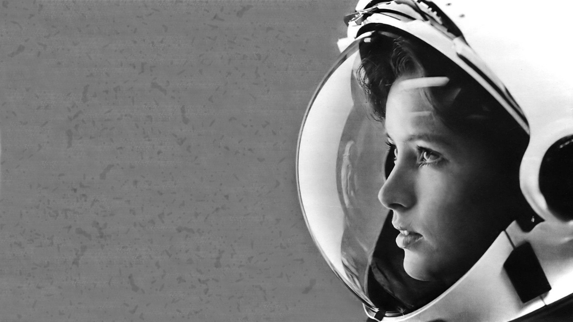 astronaut, Anna Lee Fisher, Monochrome Wallpaper