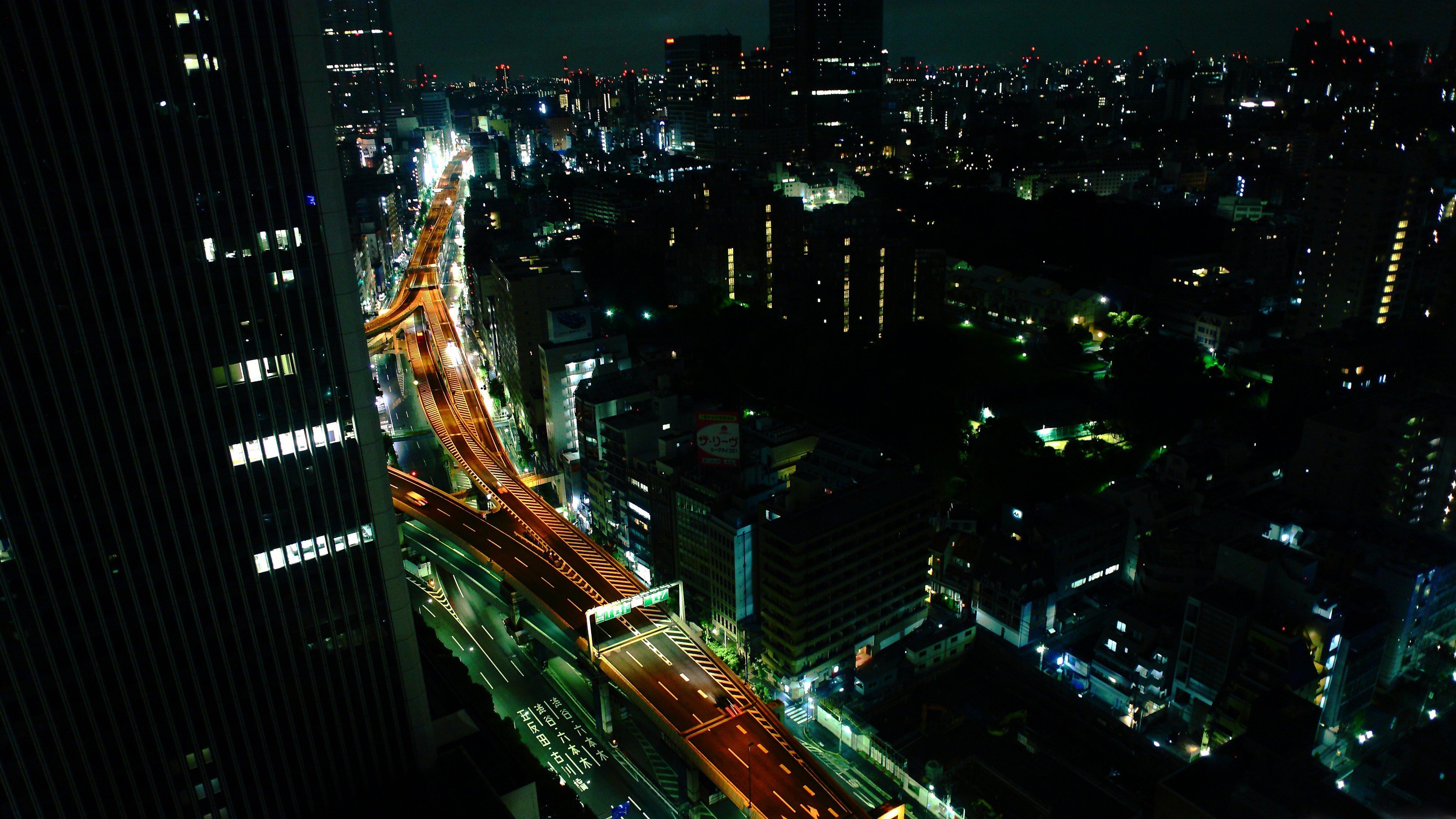 highway, Tokyo, Cityscape, Night Wallpaper