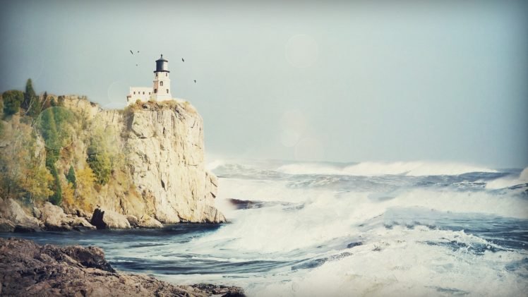 lighthouse, Split Rock Lighthouse HD Wallpaper Desktop Background
