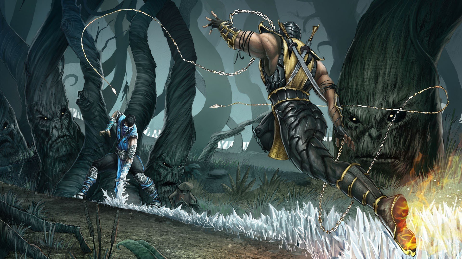 Mortal Kombat, Sub Zero, Scorpion (character) Wallpaper
