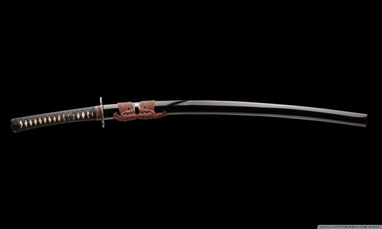 sword, Katana, Black background HD Wallpaper Desktop Background