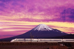 Japan, Shinkansen, Mount Fuji