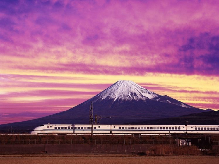 Japan, Shinkansen, Mount Fuji HD Wallpaper Desktop Background