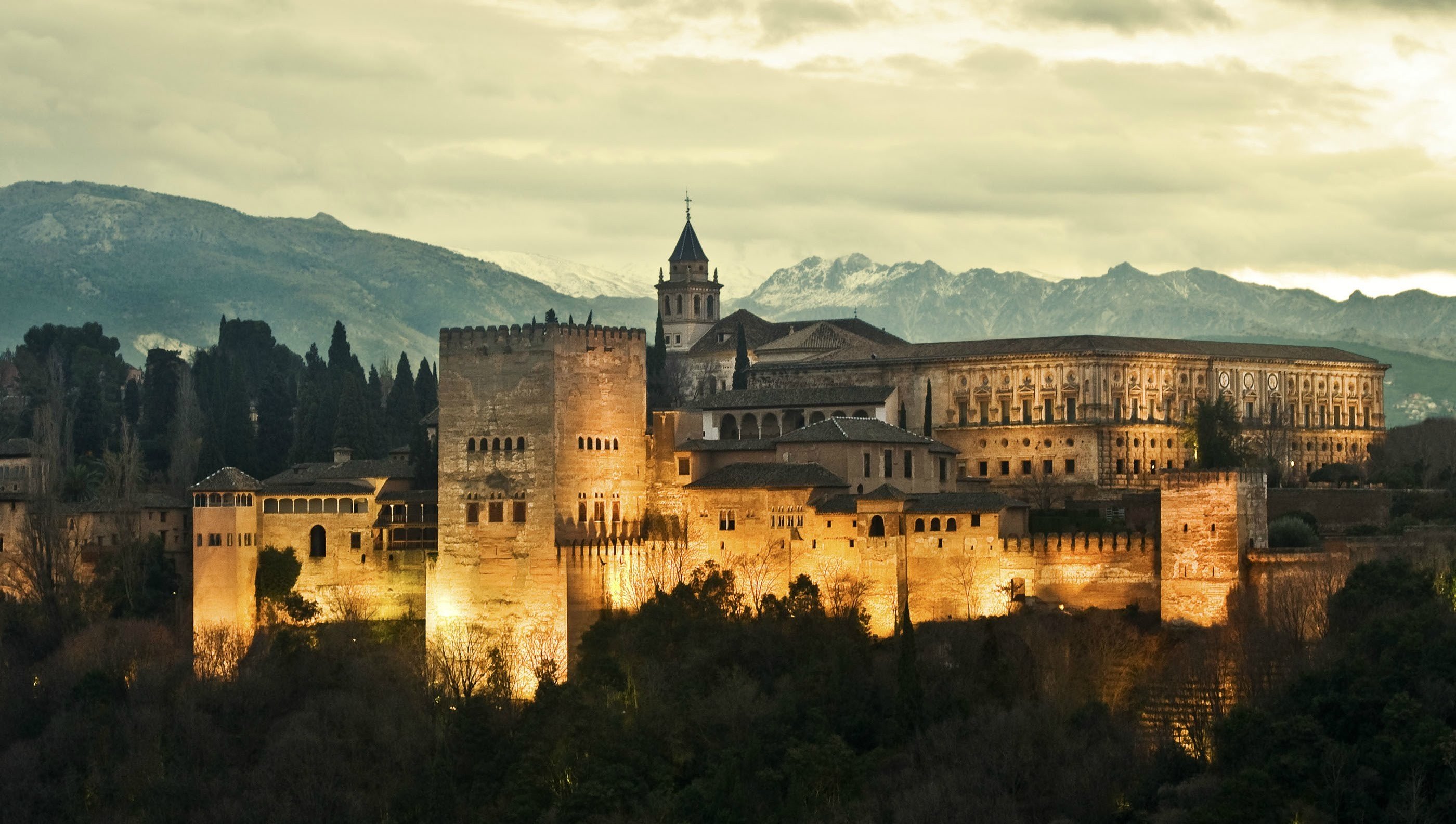 Spain, Alhambra, Fortress, Granada Wallpaper
