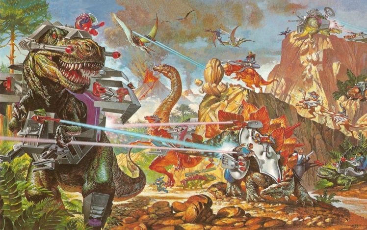 dinosaurs, Lasers HD Wallpaper Desktop Background