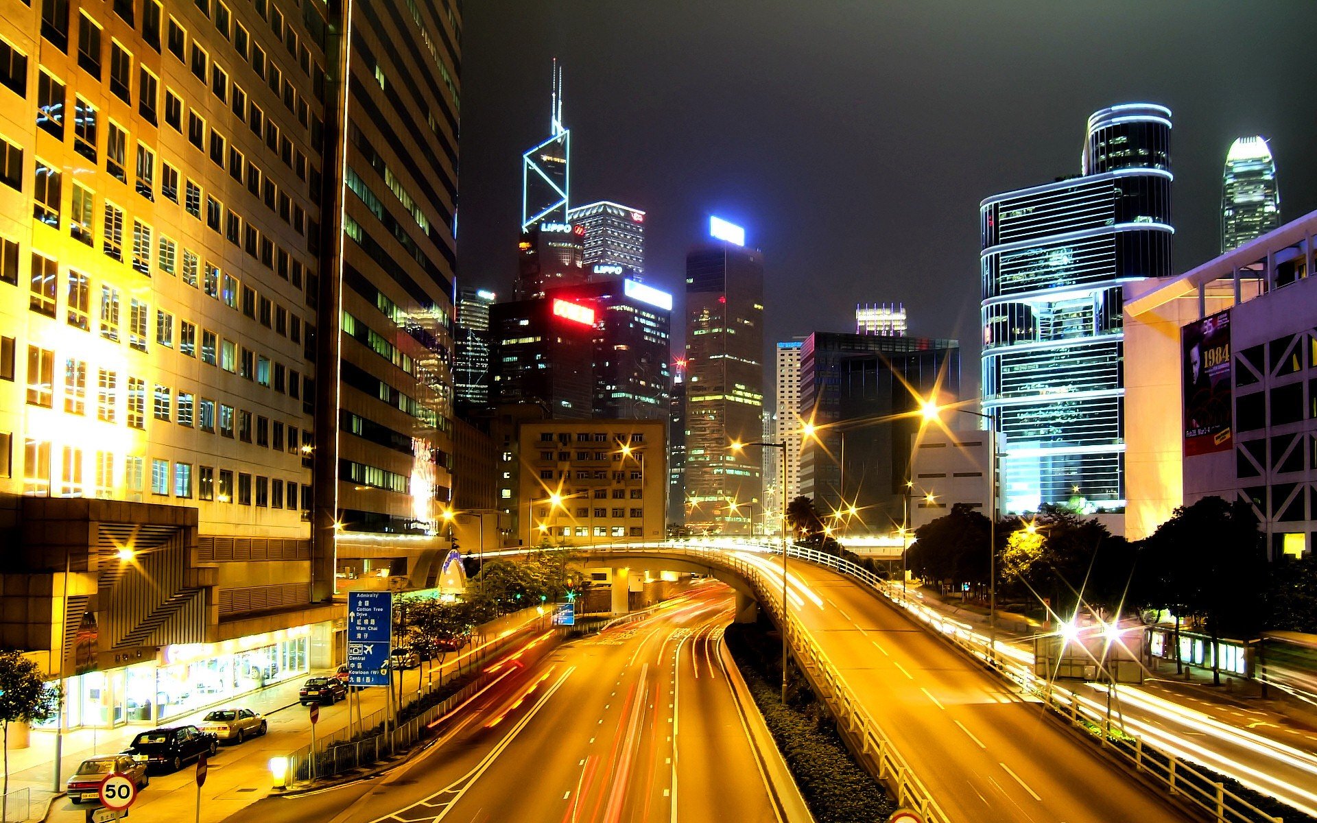 cityscape, Long exposure, Hong Kong, Building Wallpaper