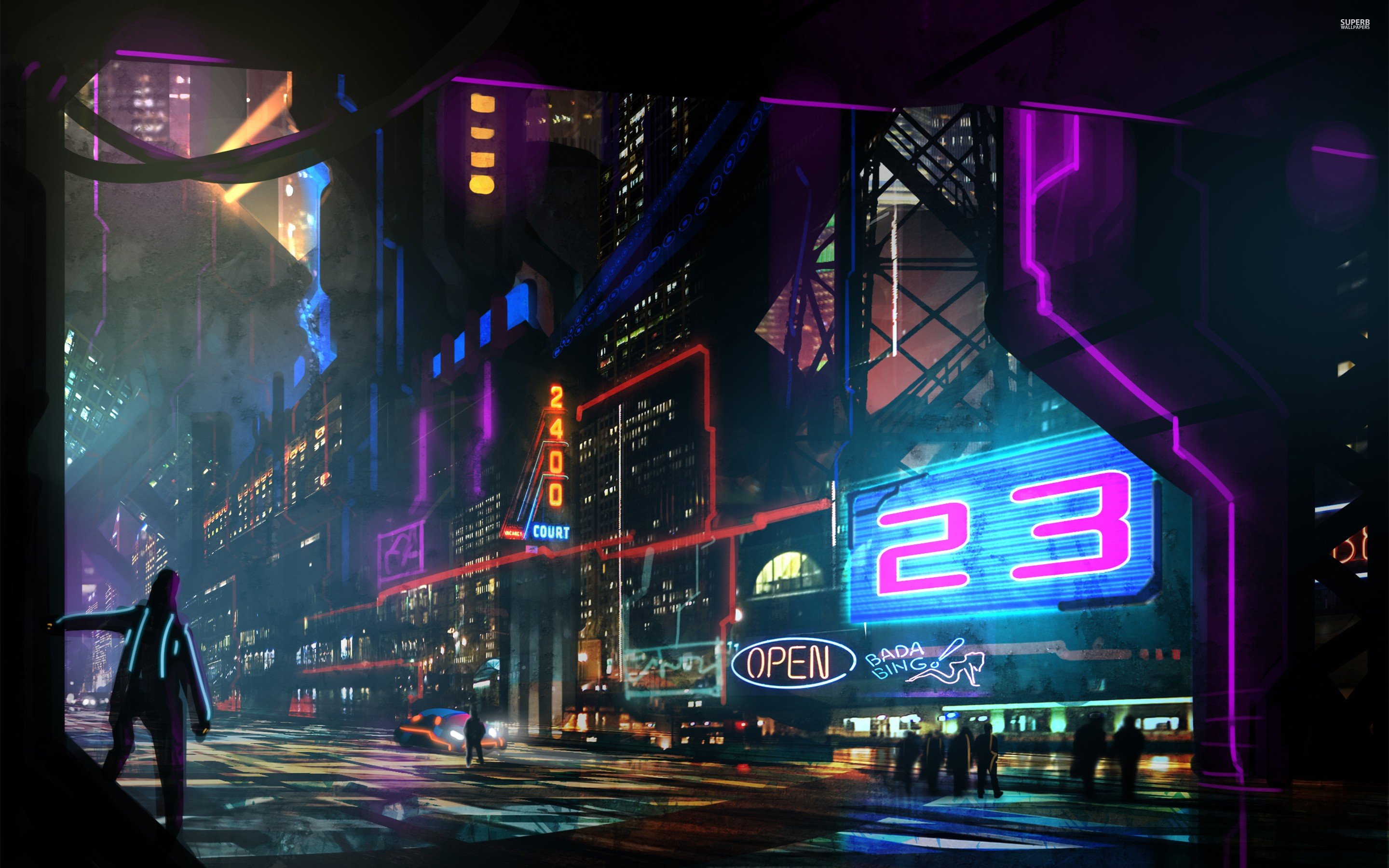 cyberpunk, Neon Wallpaper