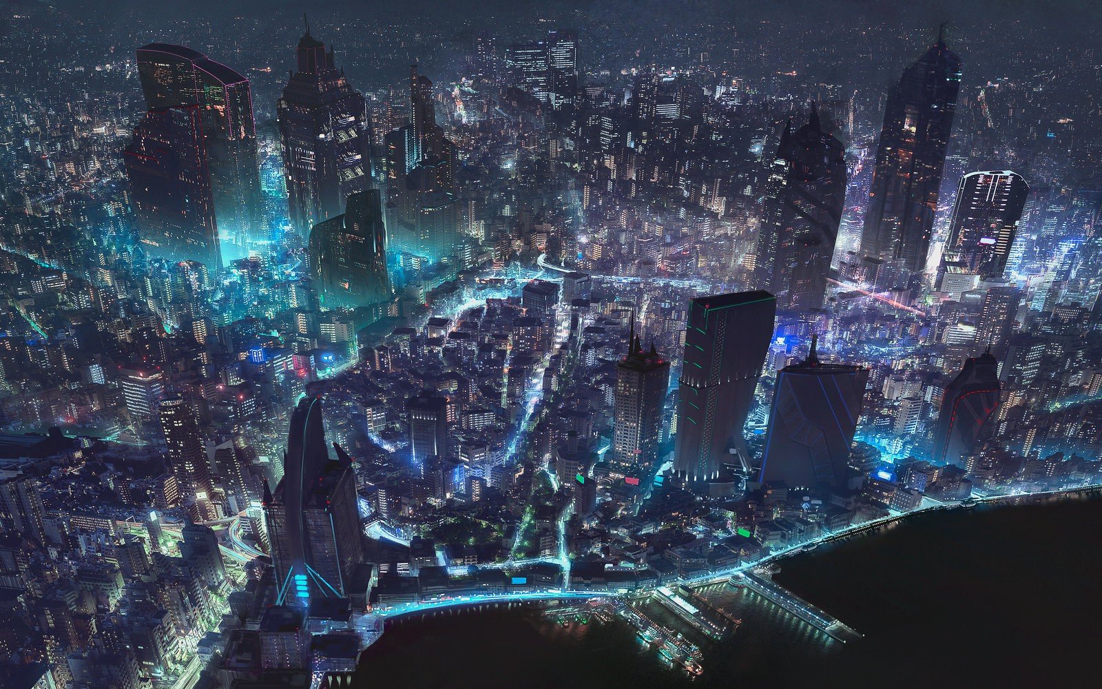 cityscape, Aerial view Wallpaper