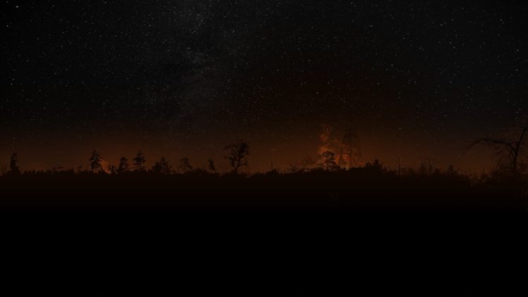 night, Silhouette HD Wallpaper Desktop Background