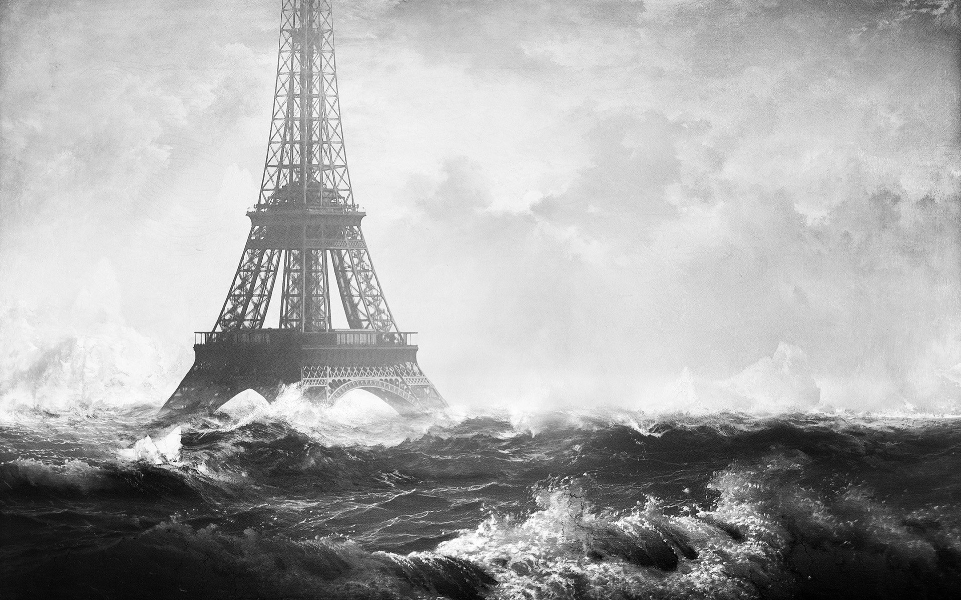 Eiffel Tower, Photo manipulation Wallpaper