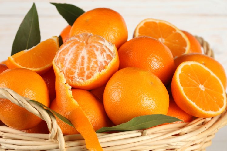 orange (fruit), Baskets HD Wallpaper Desktop Background