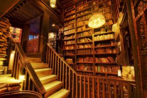library, Stairs, Books, Lights, Interiors